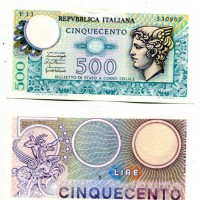 Repubblica: 500 lire 20/12/1976 "Mercurio" (Gigante#BS26B)
