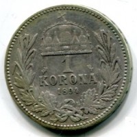 Ungheria, Francesco Giuseppe (1848-1916): 1 Korona 1894 (KM#484)
