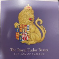 Gran Bretagna, Elisabetta II (1952-2022): 100 pounds 2022 "The Royal Tudor Beasts - The Lion of England", in confezione originale con certificato. Soli 410 pezzi coniati !