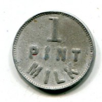 USA, Los Angeles: gettone da 1 pint di latte, diametro 23mm