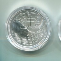 Australia, Elisabetta II (1952-2022): 1 dollaro 2021 "Anno del Bue" secondo tipo -oncia-