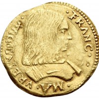 Urbino, Francesco Maria I della Rovere (1508-1516/1521-1530): ducato "CAP.GEN.SVB.LEO.X" (Cavicchi#63; Ravegnani-Morosini#1; Bernareggi#243; Friedberg#1197), grammi 3.47