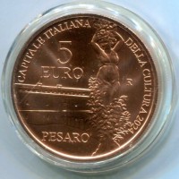 Italia 2024: 5 euro "Capitali della cultura: Pesaro", nella confezione originale
