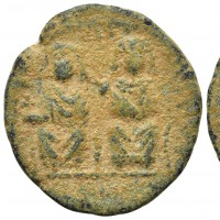Giustino II (565-578 d.C): 1/2 follis, zecca di Cizico (Sear#373; MIBE#93a), grammi 5.12, mm 21. Ex Numismatik Naumann, 146, 1110