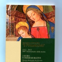San Marino 2013: 2 euro commemorativi "Pinturicchio", in confezione originale zecca