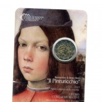 San Marino 2013: 2 euro commemorativi "Pinturicchio", in confezione originale zecca