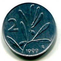 Repubblica Italiana (dal 1946): 2 lire 1980 "Olivo" (Gigante#339)

