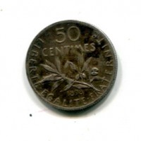 Francia, Terza Repubblica (1871-1940): 50 centesimi 1898 (Gadoury#320)