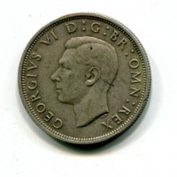 Gran Bretagna, Giorgio VI (1936-1952): 1/2 corona 1944 (KM#856)
