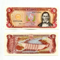 Repubblica Dominicana: 5 pesos oro 1988 (Pick#18c)
