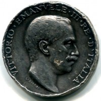 Medaglia, Vittorio Emanuele III "Guerra Italo-Turca", colpi al bordo, 32 mm. Gr. 15,2
