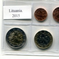 Lituania 2015: serie euro, confezionata da privati