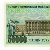 Turchia: 50.000 lira 1970 (1989) (Pick#203a)