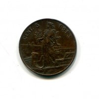 Vittorio Emanuele III (1900-1943): 5 cent. 1913 "Italia su prora" (Gigante#260)

