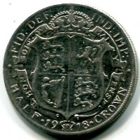 Gran Bretagna, Giorgio V (1910-1936): 1/2 corona 1918 (Spink#818.1)

