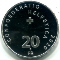 Svizzera, Confederazione: 20 franchi 2020 "Roger Federer"
