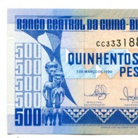 Guinea Bissau: 500 pesos 01/03/1990  (Pick#12)
