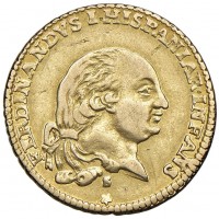 Parma, Ferdinando I di Borbone (1765-1802): doppia 1791 (MIR#1064/7), grammi 6.99