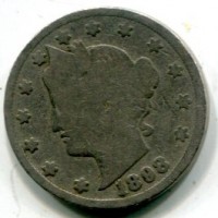 USA: 5 cent. 1898 "Liberty Head"
