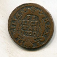 Palermo, Carlo II (1665-1700): grano 1700 (MIR#497/3)