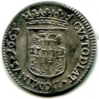 Massa di Lunigiana, Alberico II Cybo Malaspina, duca I, secondo periodo (1664-1690): luigino 1665 (MIR,148#323/2)
