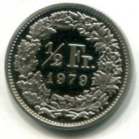 Svizzera, Confederazione: 1/2 franco 1979

