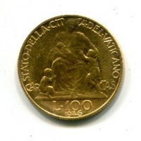 Vaticano, Pio XII (1939-1958): 100 lire 1946-VIII (Gigante#104)
