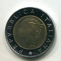 Repubblica Italiana (dal 1946): 500 lire 1992 (Montenegro#26)