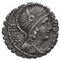 Aquilia, Mn.Aquilius m.f. (71 a.C.): denario serrato (Crawford#401/1; Babelon Aquilia#2), grammi 3.76