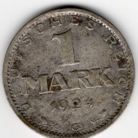 Germania, Repubblica di Weimar (1919-1933): 1 marco 1924-G (KM#44)

