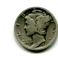 USA: 10 cent. 1935 -D "Mercury"
