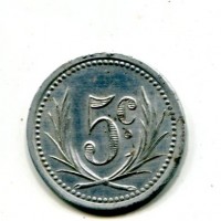 Francia Marsiglia: gettone da 5 cent.