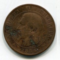 Francia, Napoleone III (1852-1870): 10 centesimi 1854-D (Gadoury#248)
