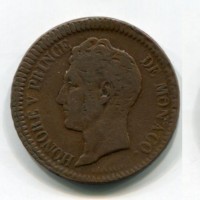 Principato di Monaco, Honorè V (1819-1841): 1 decime 1838-MC (Gadoury#105)