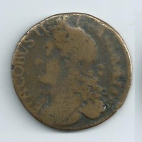 Irlanda, Giacomo II (1685-1691): 1/2 corona 1689"Gunmoney"  (Spink#6379)