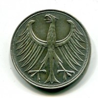 Germania, Rep. Federale (dal 1949): 5 marchi 1960-D (KM#112.1)
