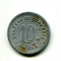 Francia Amiens: gettone da 10 cent. "Camera di Commercio 1921"
