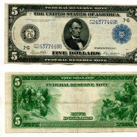 USA: 5 dollari 1914 "Lincoln" (Pick#359), prezzo cadauna