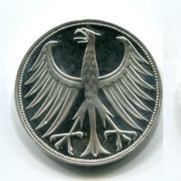Germania, Rep. Federale (dal 1949): 5 marchi 1969-G (KM#112.1)