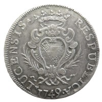 Lucca, Repubblica (1369-1799): scudo 1749 (Bellesia#64), grammi 26.67