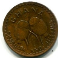 Ghana: 1/2 pesewa 1967 (KM#12)
