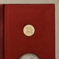 Haiti, Repubblica: dittico 200+50 gourdes 1974 (KM#115-123), grammi 2.91, in confezione originale