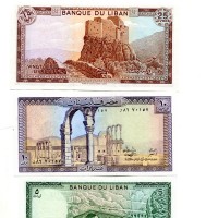 Libano: serie da 1 a 250 livres (1980-88)
