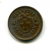 Svizzera, Confederazione: 1 rappen 1939