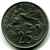 Jamaica: 25 cent. 1989 (KM#49)
