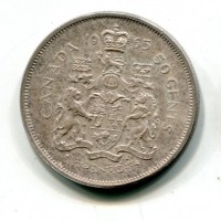 Canada, Elisabetta II (1952-2022): 50 cent 1965 (KM#63)
