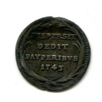 Roma, Benedetto XIV (1740-1758): grosso 1743, mancanze (Muntoni#60)