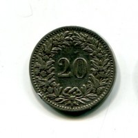 Svizzera, Confederazione: 20 centesimi 1894