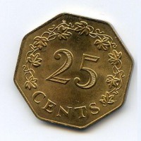 Malta: 25 cent. 1975 (KM#29)