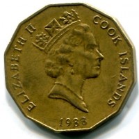 Isole Cook, Elisabetta II (1952-2022): 5 dollari 1988 (KM#39)
